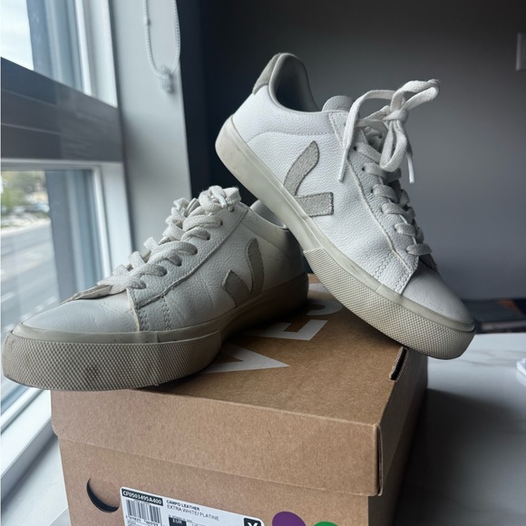 Veja Shoes - Veja Off-White Canvas Sneakers